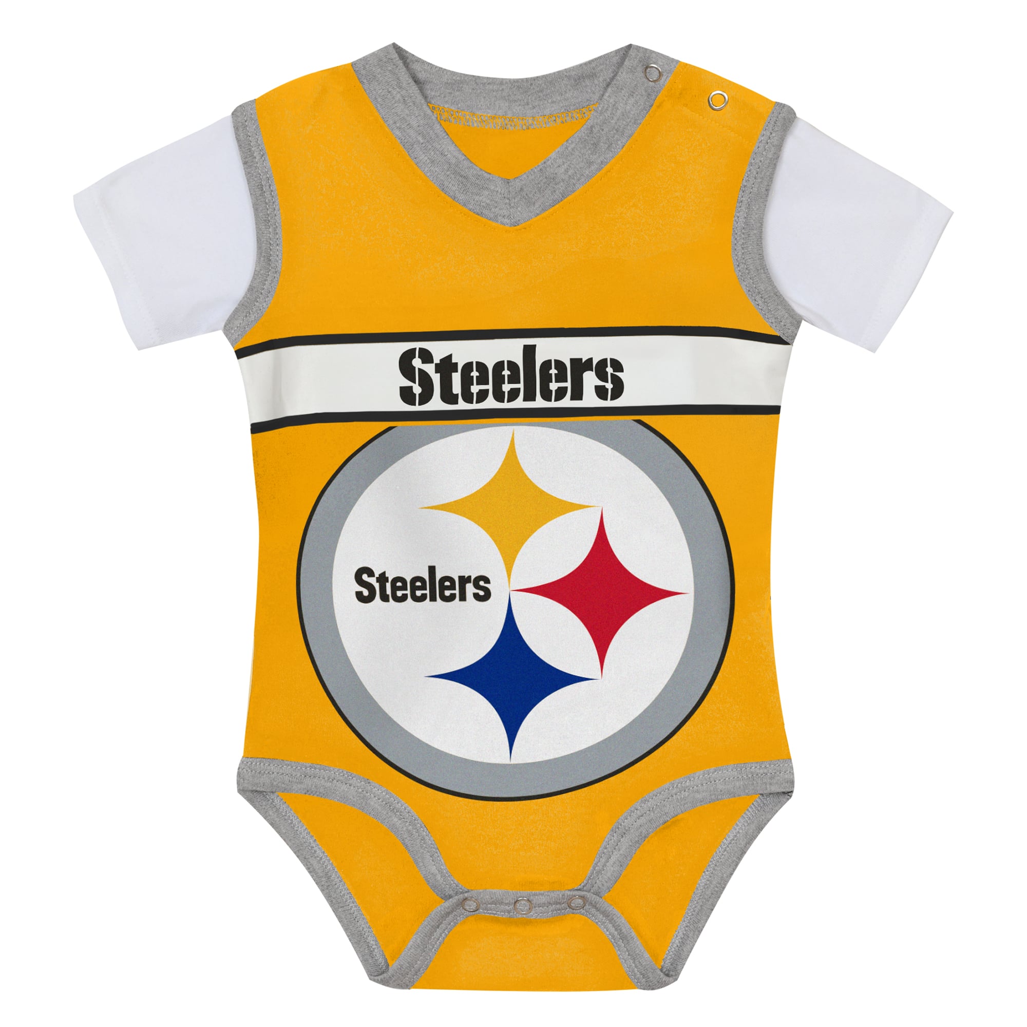 Ensemble body et pantalon deux pièces pour bébé Outerstuff or/gris chiné Pittsburgh Steelers